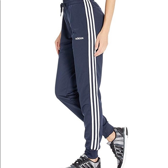 navy blue adidas track pants